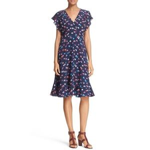 Rebecca Taylor silk floral tiered dress
